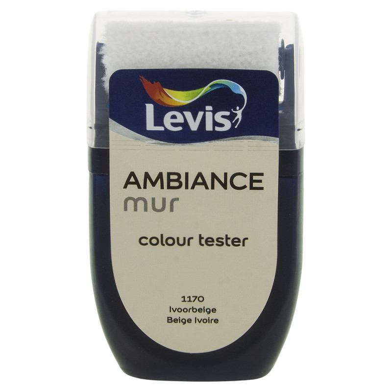 Testeur peinture pour murs Ambiance beige ivoire 0,03 L LEVIS