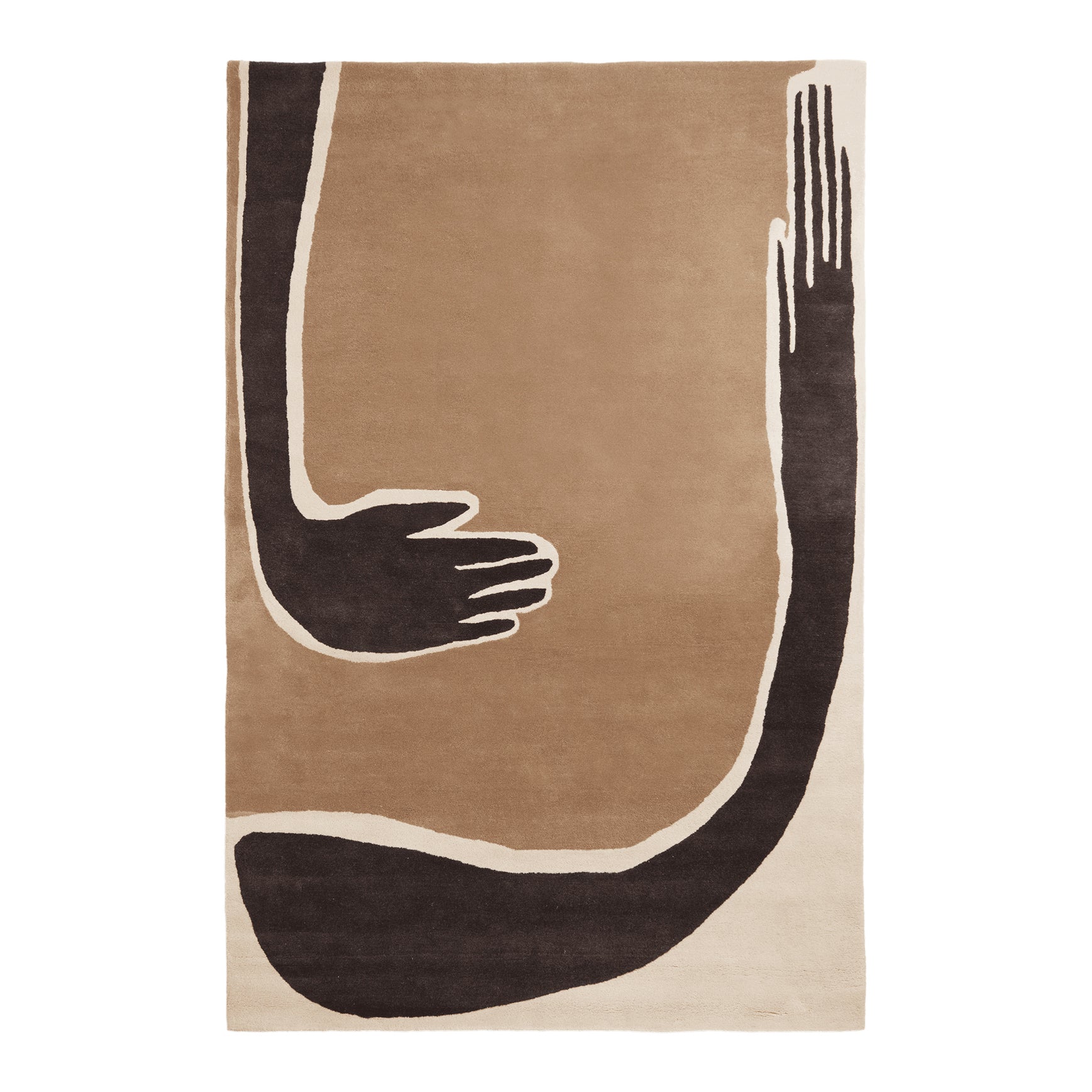 Ferm Living Pose Vloerkleed 200 x 300 cm - Dark Coffee / Off-White