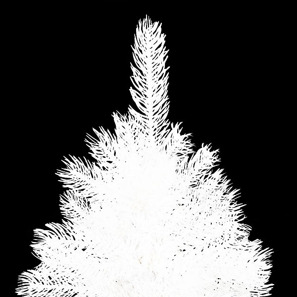 Arbre de Noël artificiel pré-éclairé et boules blanc 240 cm vidaXL