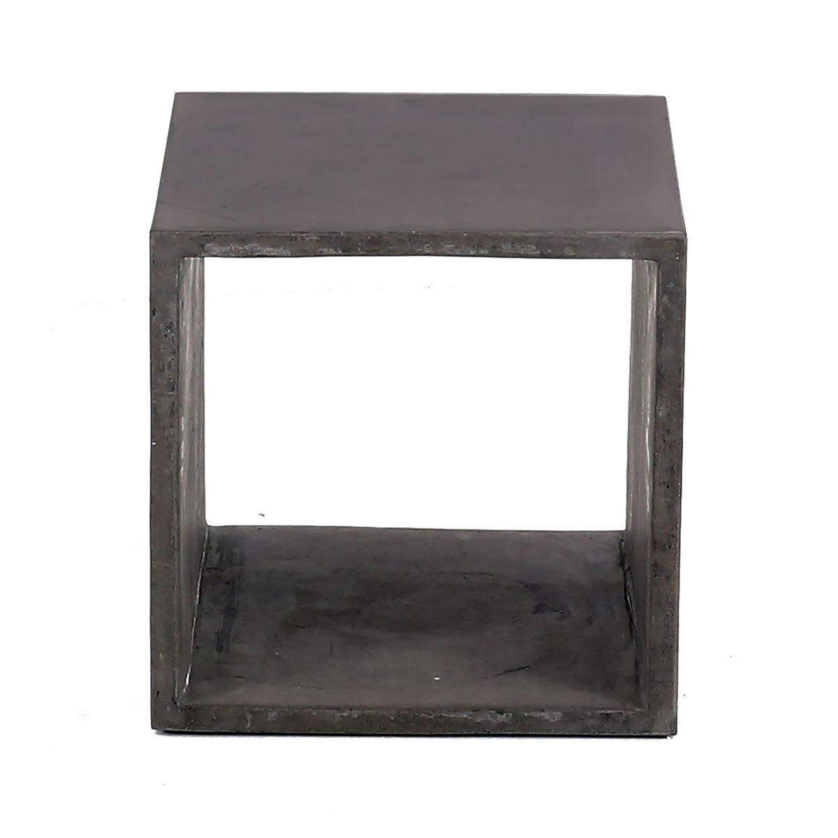 HERMITAGE - Cube de rangement béton de 40 cm gris foncé