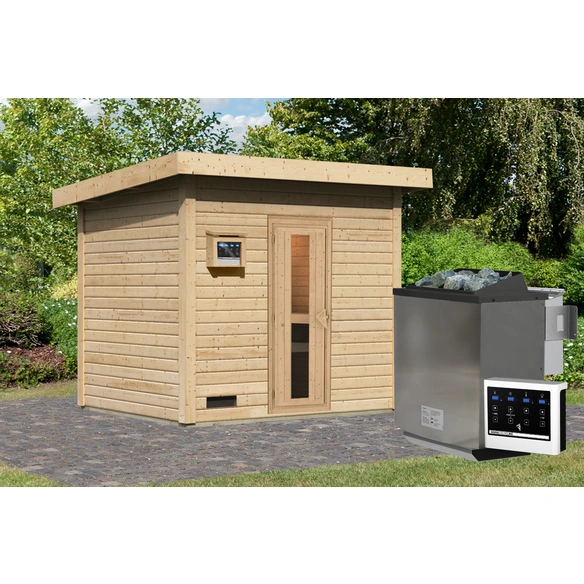 Saunahaus »Suurlaht«, BxTxH: x 231 x 196 x 228 cm, 9 kW Ofen, für 5 Personen