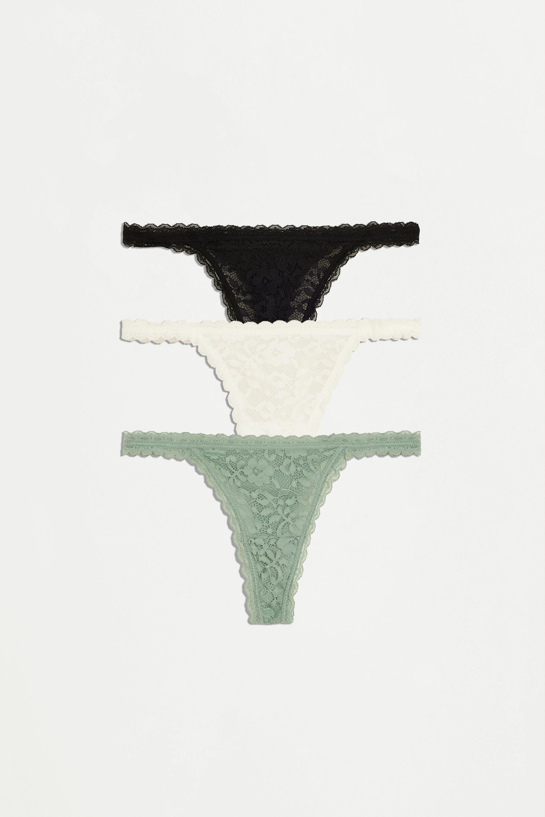 Braguitas tipo tanga encaje (Pack 3)