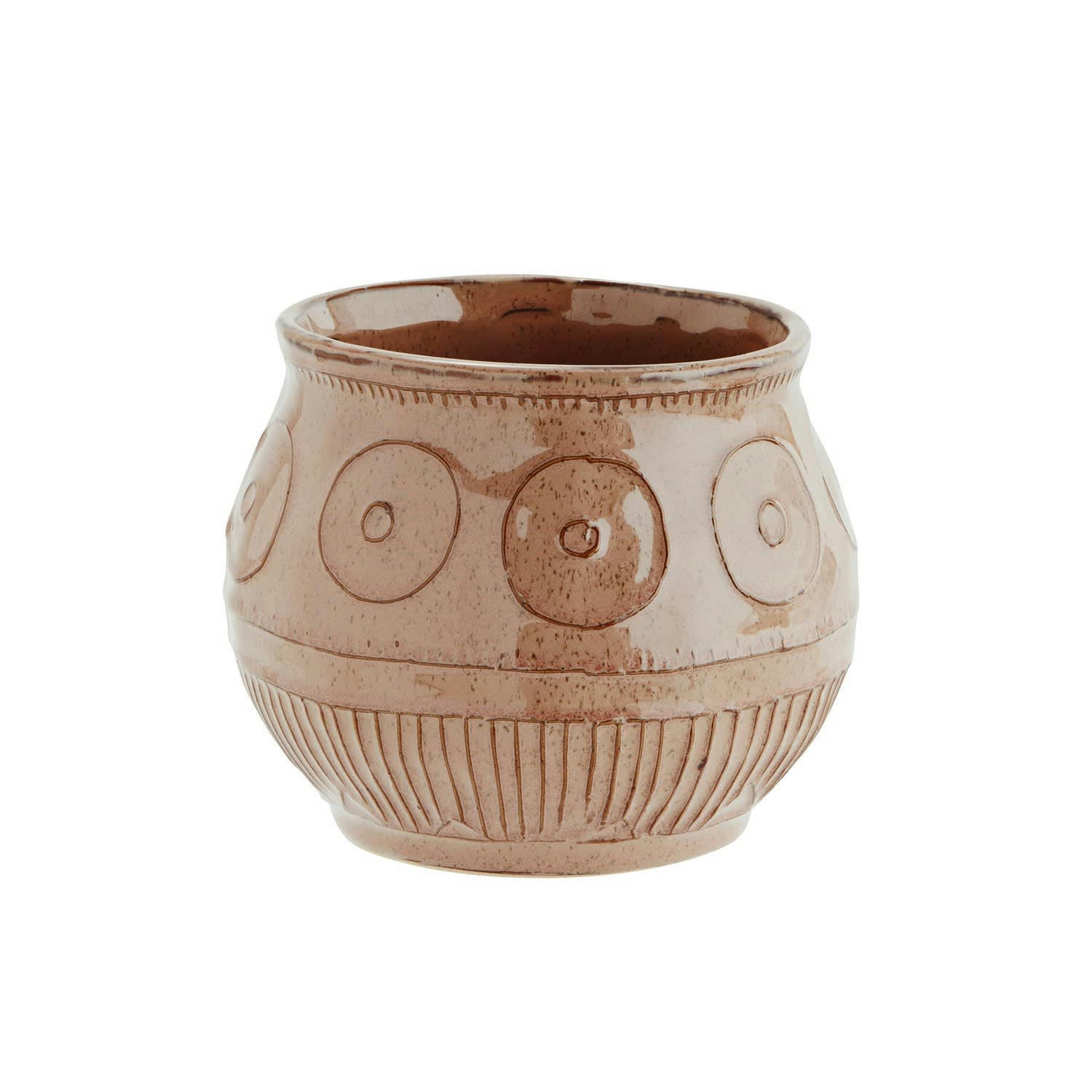 - Vase Grès Beige rose 13X13