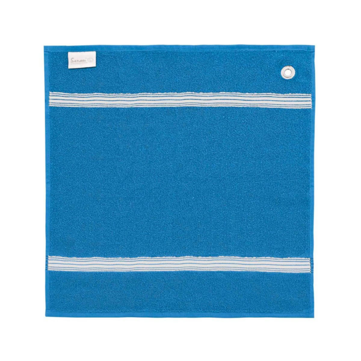 SKANDLIFE - 3 torchons avec une face bouclette et œillet  océan 50x50 cm