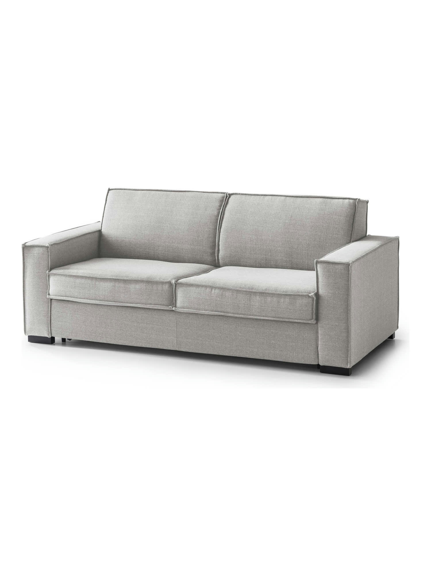 DAARN - Canapé fixe 3 places en tissu gris