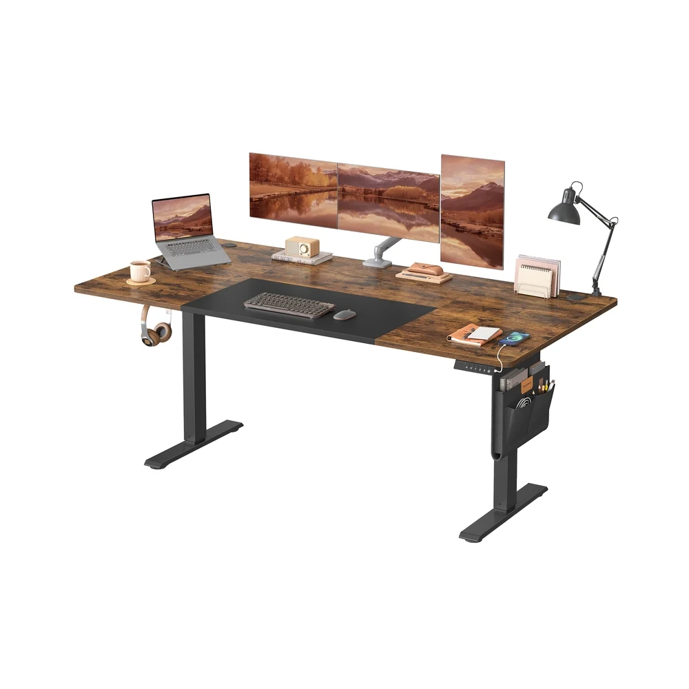 Bureau électrique assis-debout réglable en Port USB-C