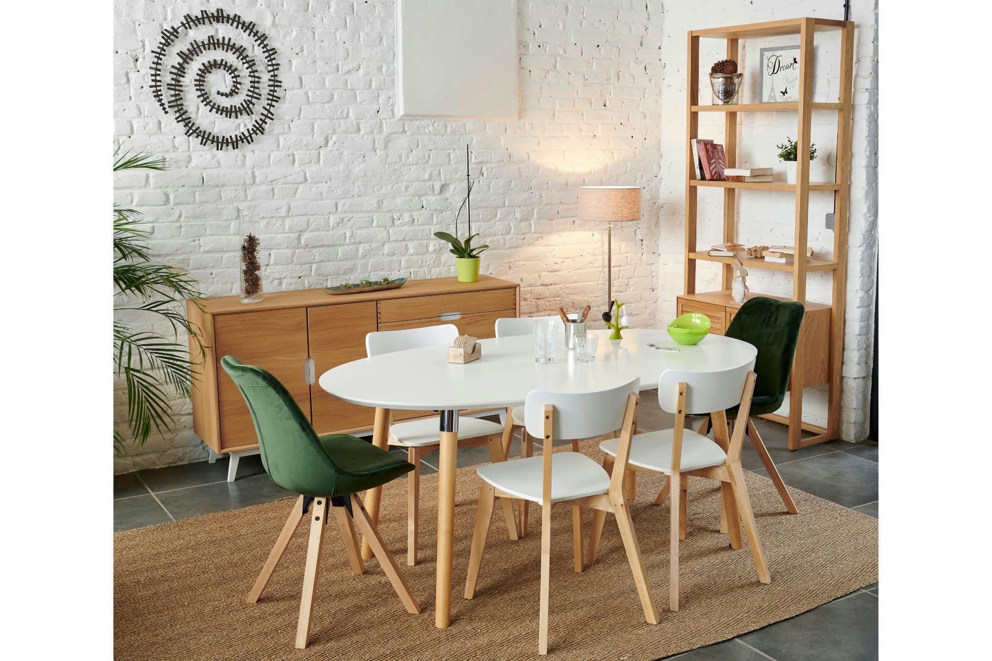 SVEN & SPRING - Table de salle à manger ovale extensible L170/270