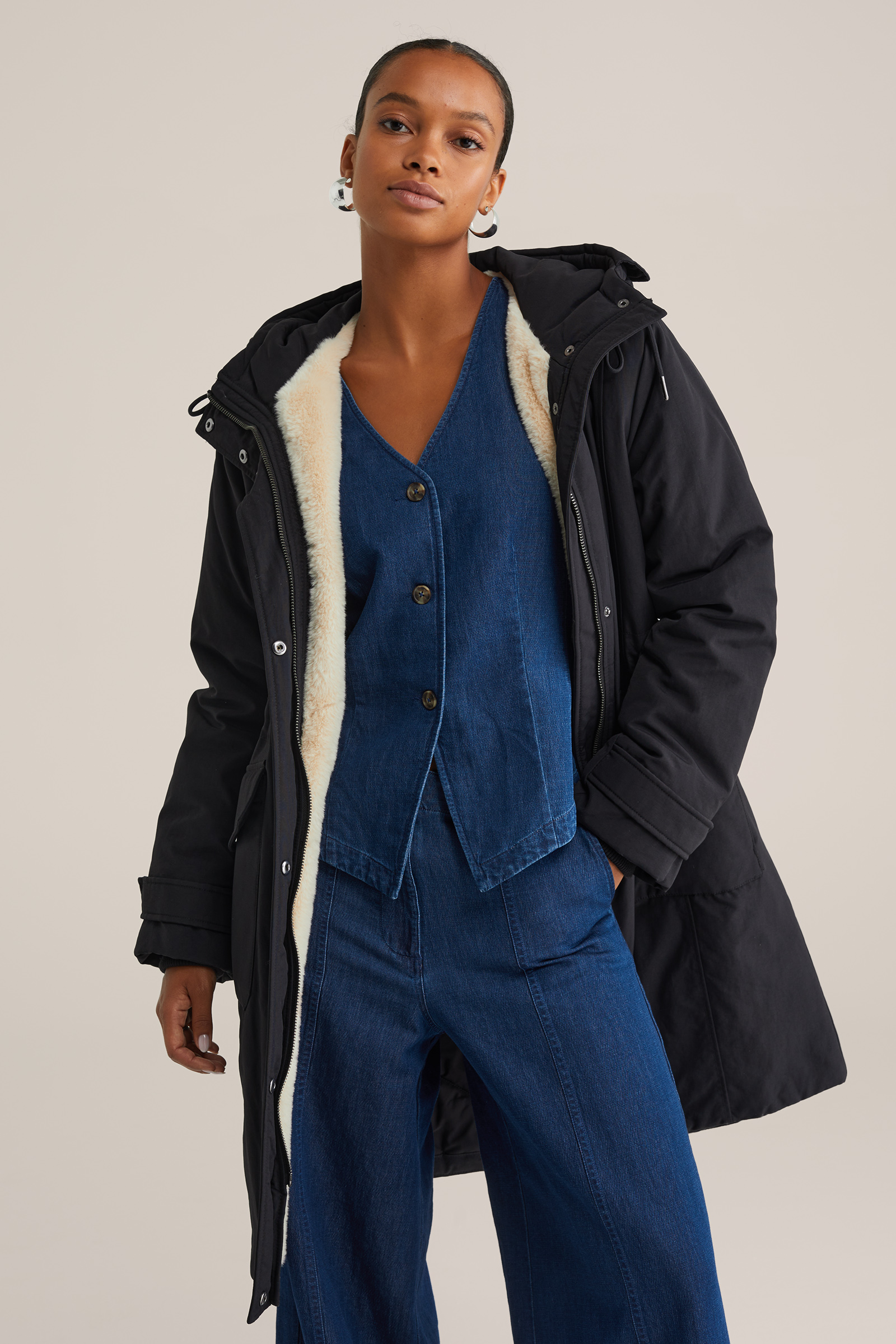 Dames gewatteerde parka