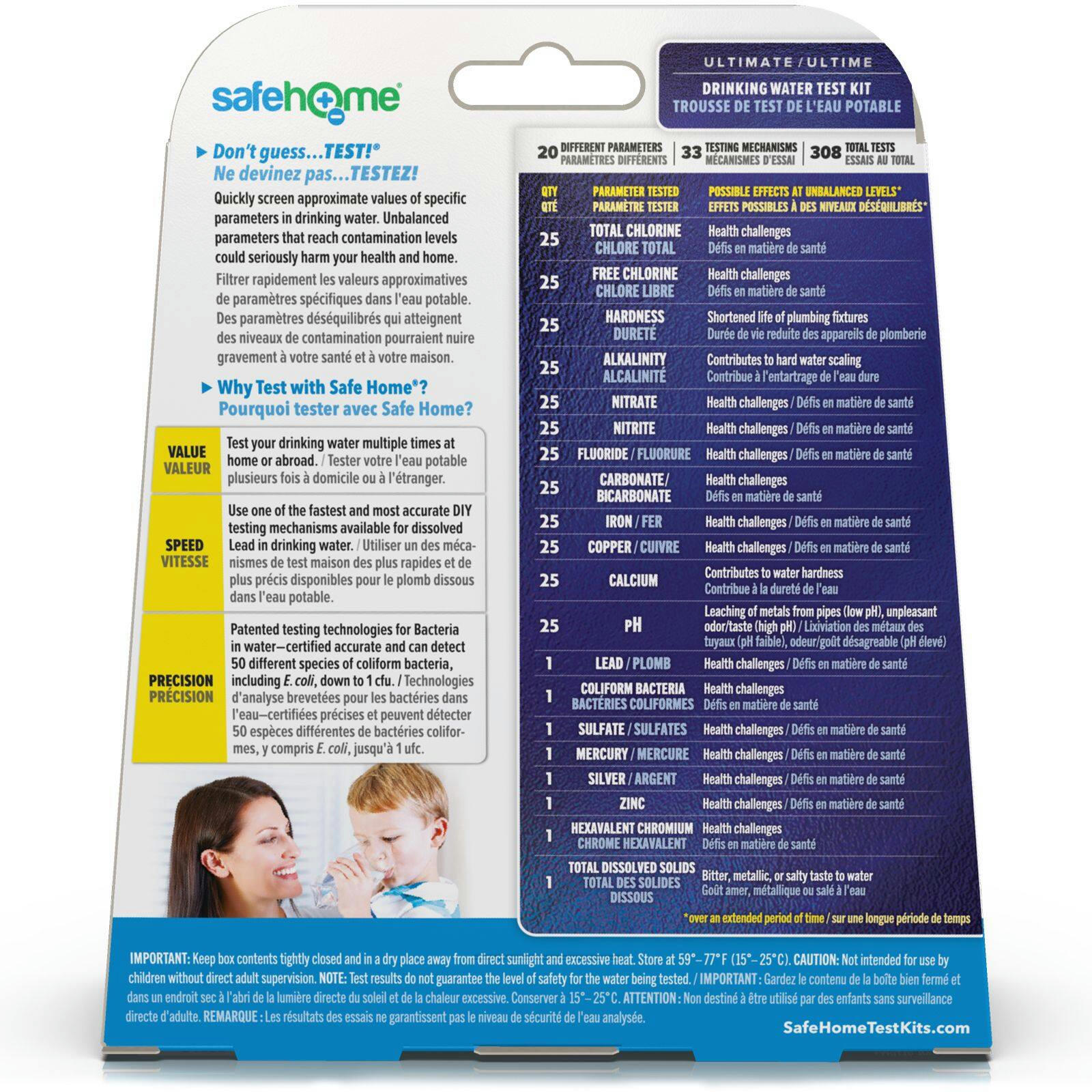 SafeHome Ultimate DIY Water Test Kit, Mechanical, 308 Tests