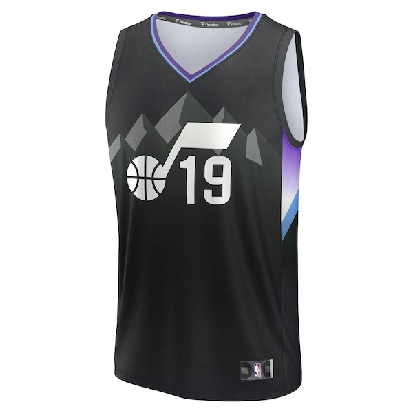 Ace Bailey Utah Jazz  Youth 2025 NBA Draft First Round Pick Fast Break Replica Jersey - Statement Edition - Black