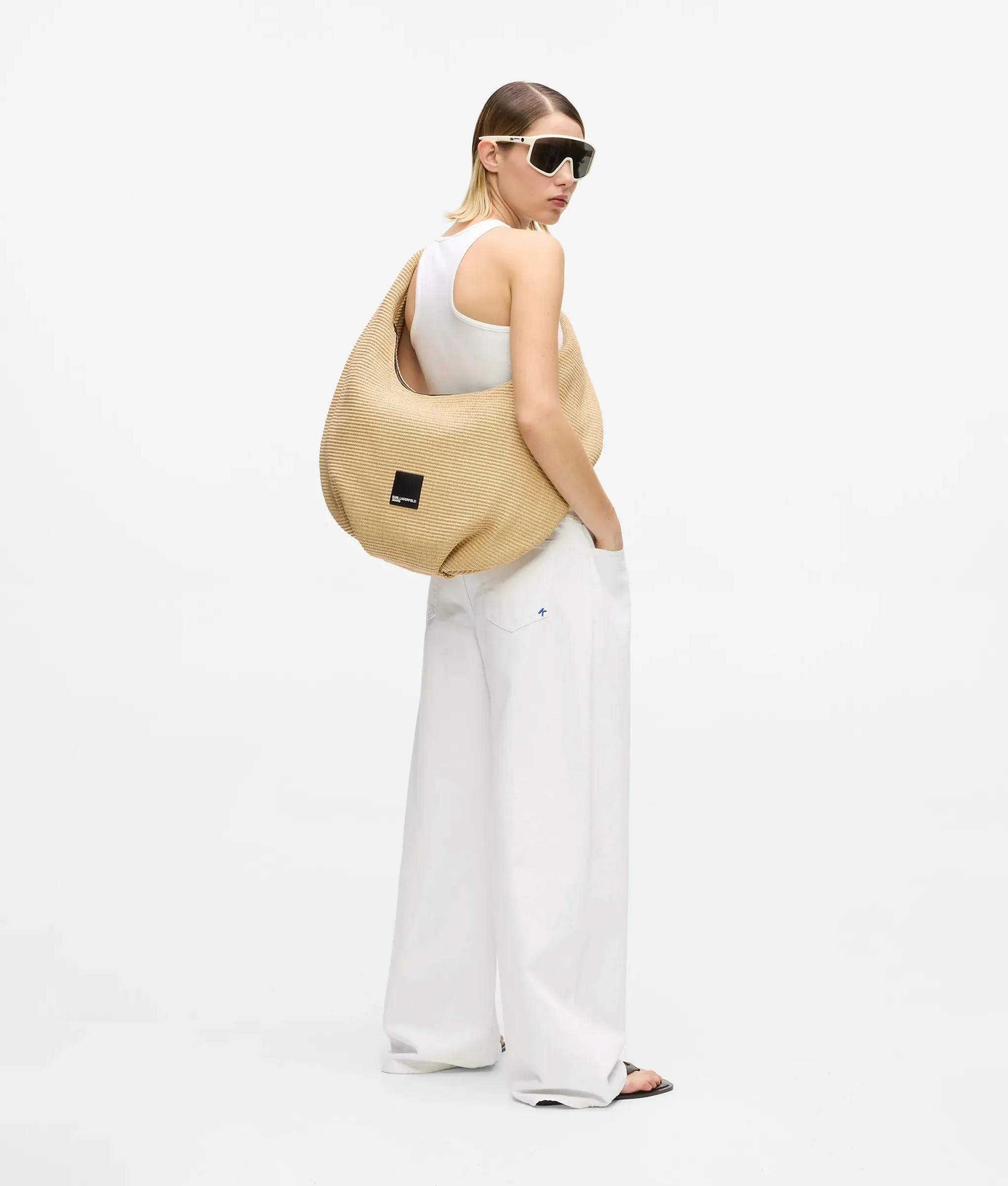 Grand sac hobo tissé
