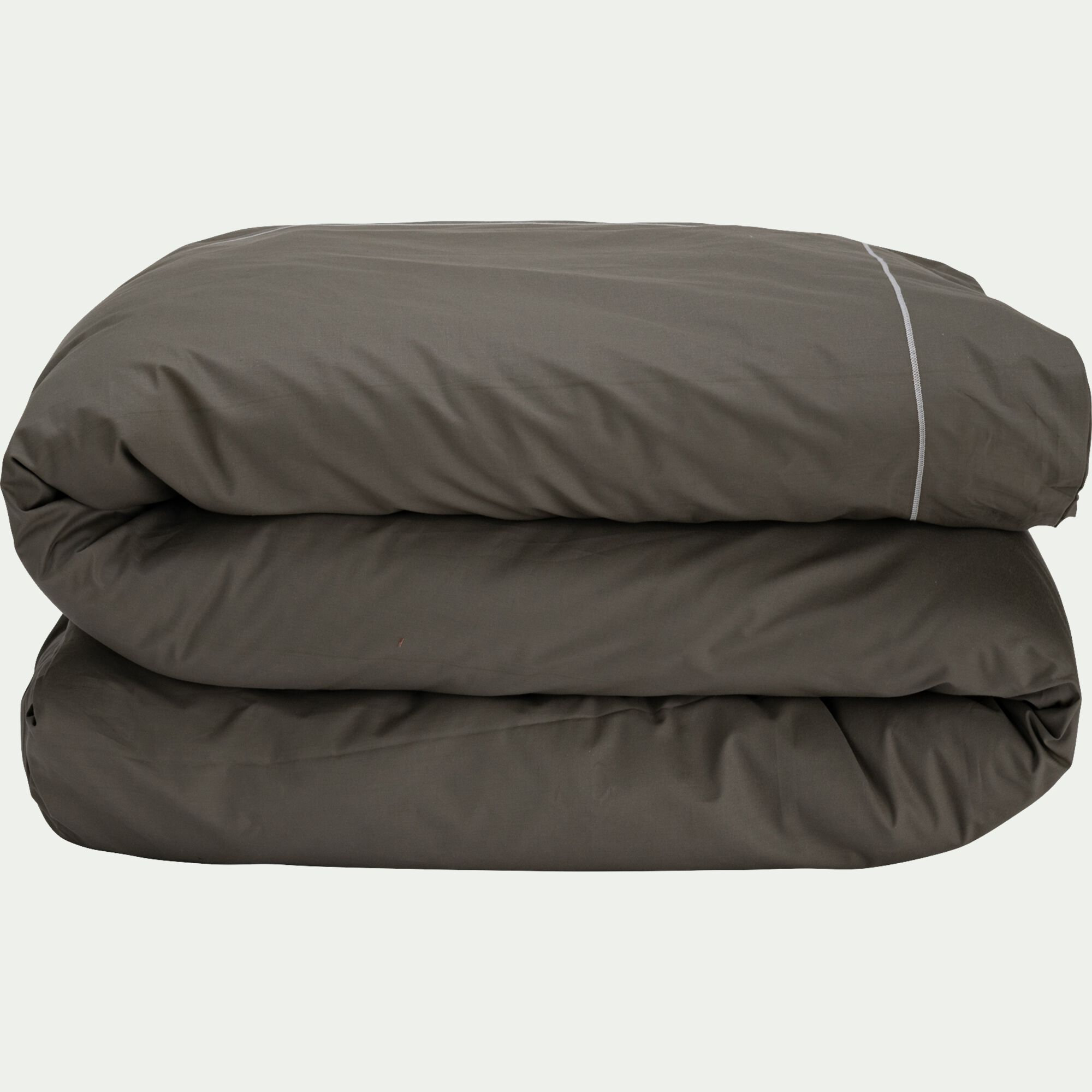 MARLY - Housse de couette en percale de coton 240x220cm - vert cèdre