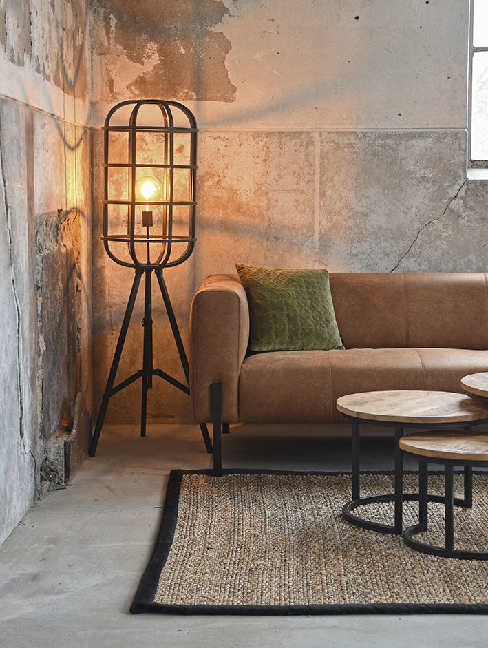 LABEL51 Vloerlamp Twine - Zwart - Metaal