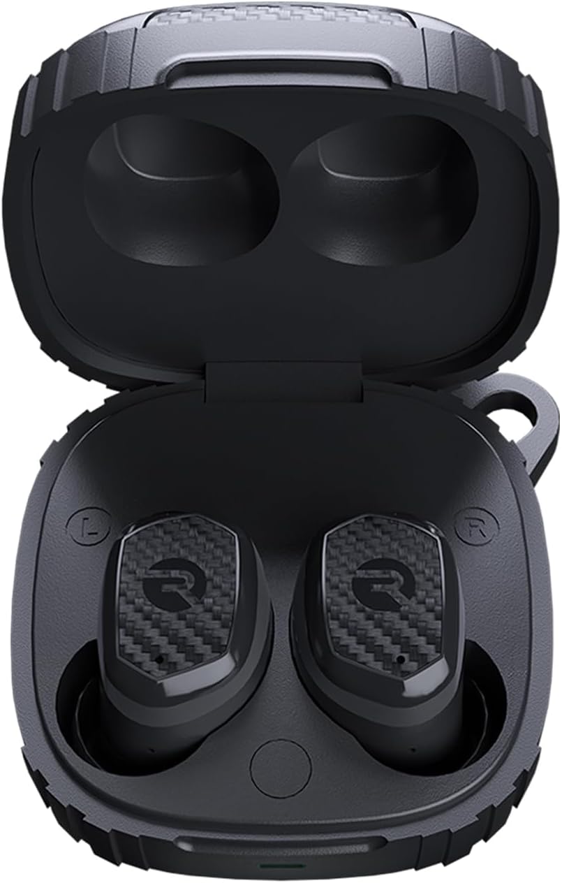 Raycon Impact Earbuds Military-Grade Impact Resistant  IP67 Bluetooth Earbuds with Stereo Sound  90 Hours of Battery Life  Active Noise Cancellation (Black)