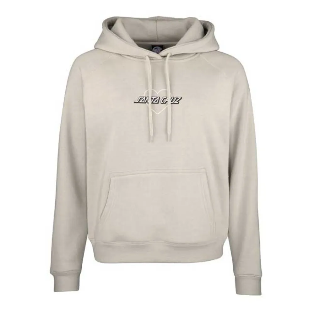 Santa Cruz Heart strip silver hoodie