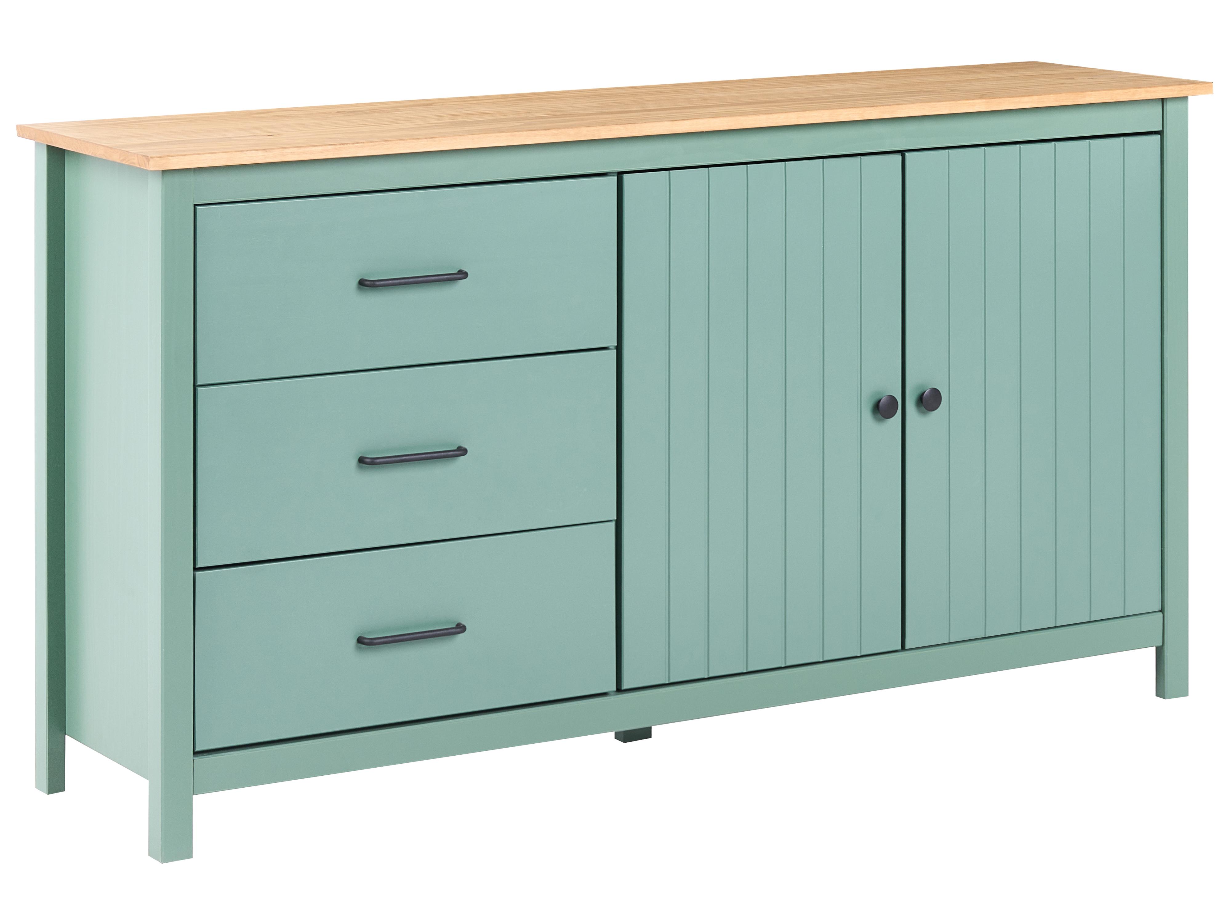 2 Door Sideboard LEONORA Pine Wood Green