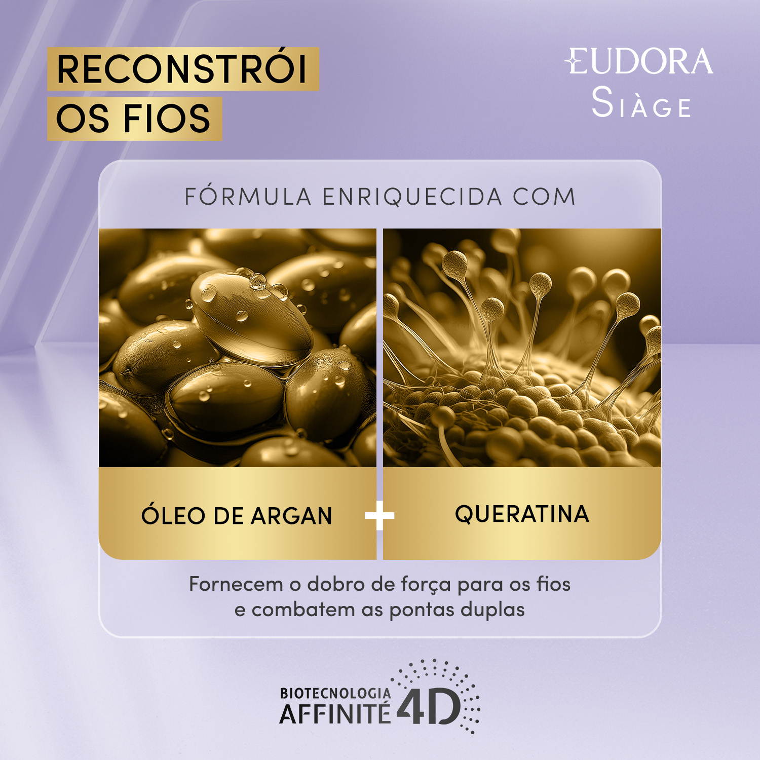 Refil Shampoo Siàge Reconstrói os Fios 400ml