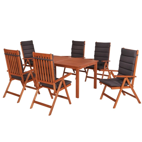 Gartenmöbel-Diningset »Vitoria«, 7 tlg., 6 Sitzplätze, Eukalyptus
