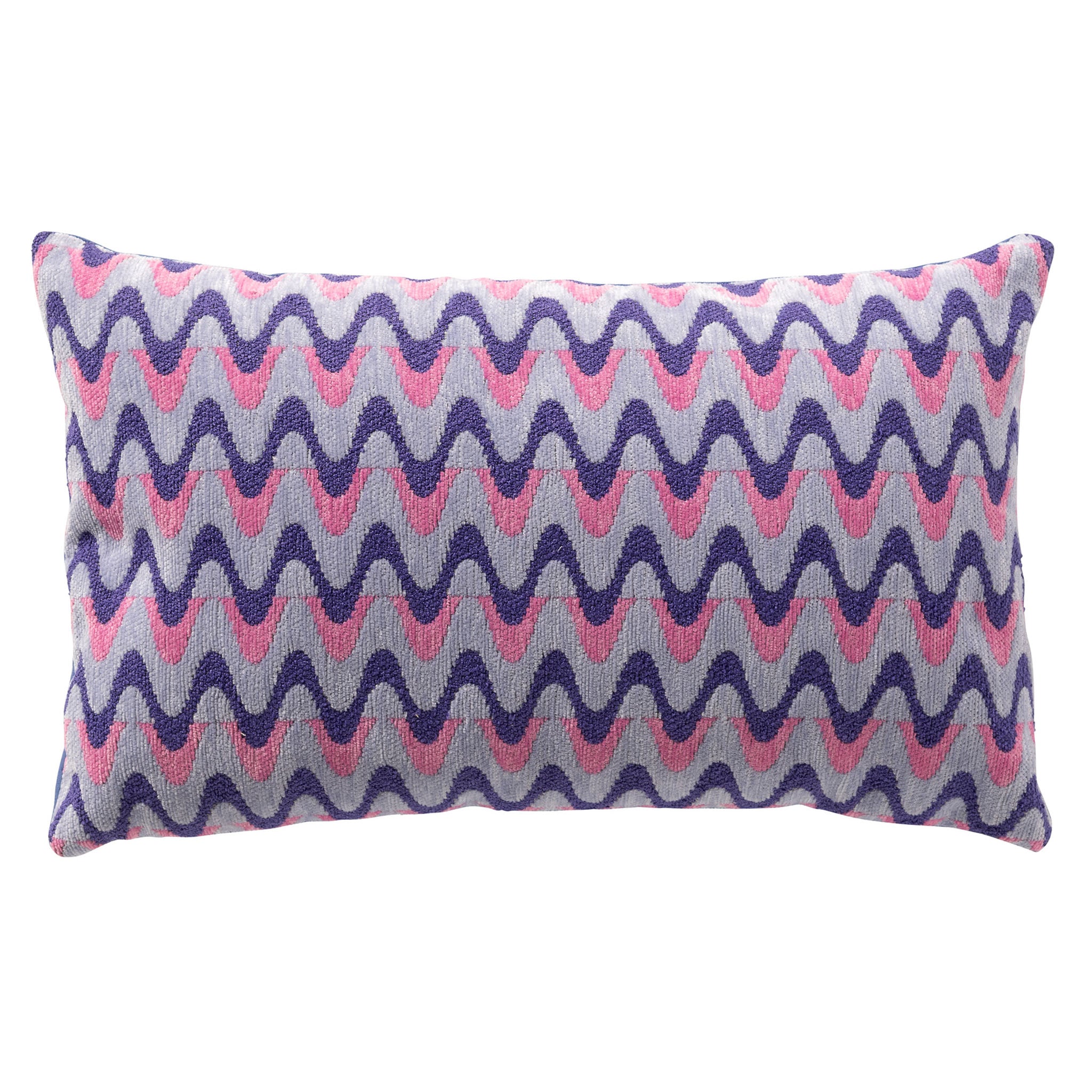 ALICE - sierkussen 30x50 cm - zigzagpatroon - Baby Lavender - paars
