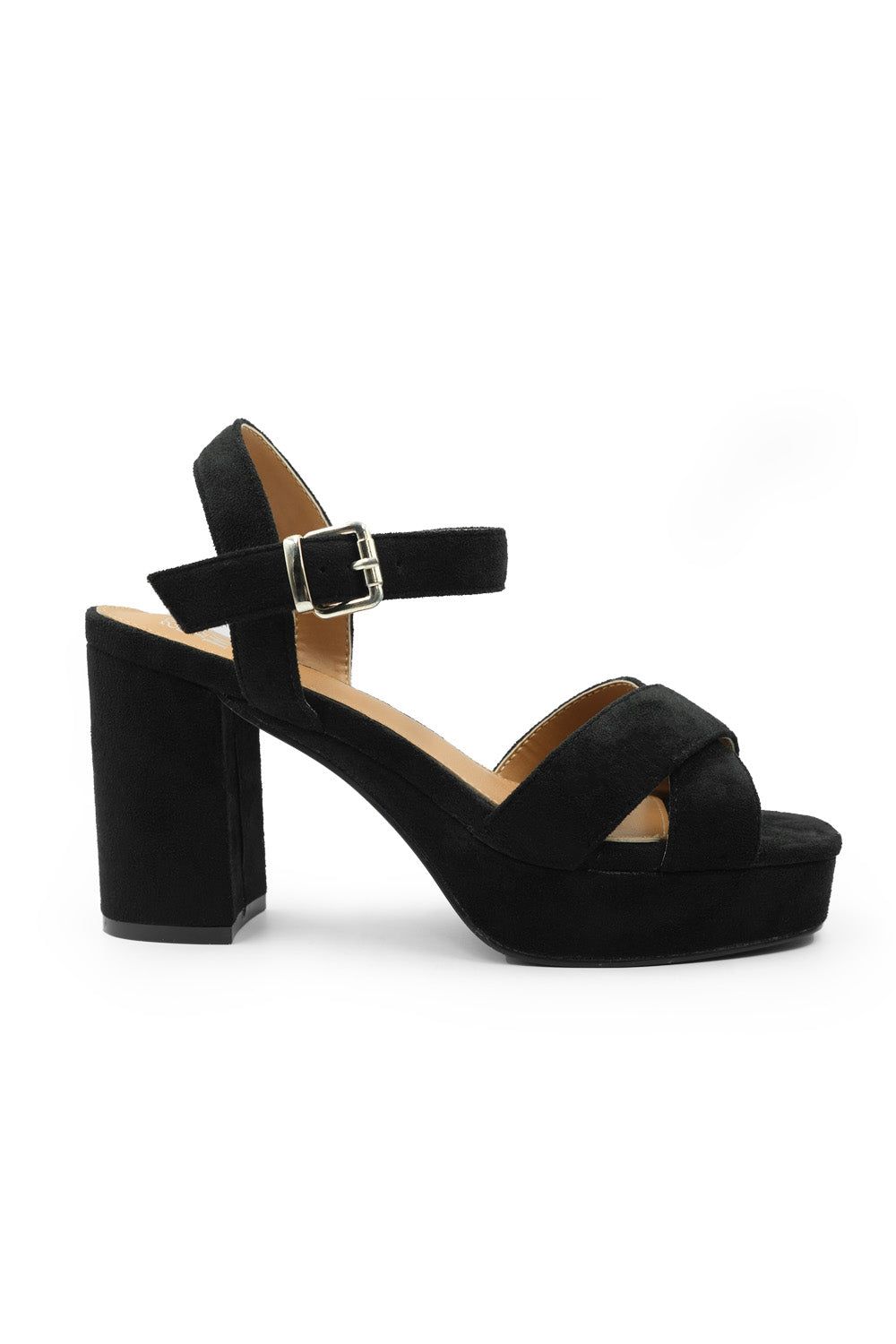 Where's That From Marcia' Wide Fit Statement Platform Strappy Block High Heels Shoes