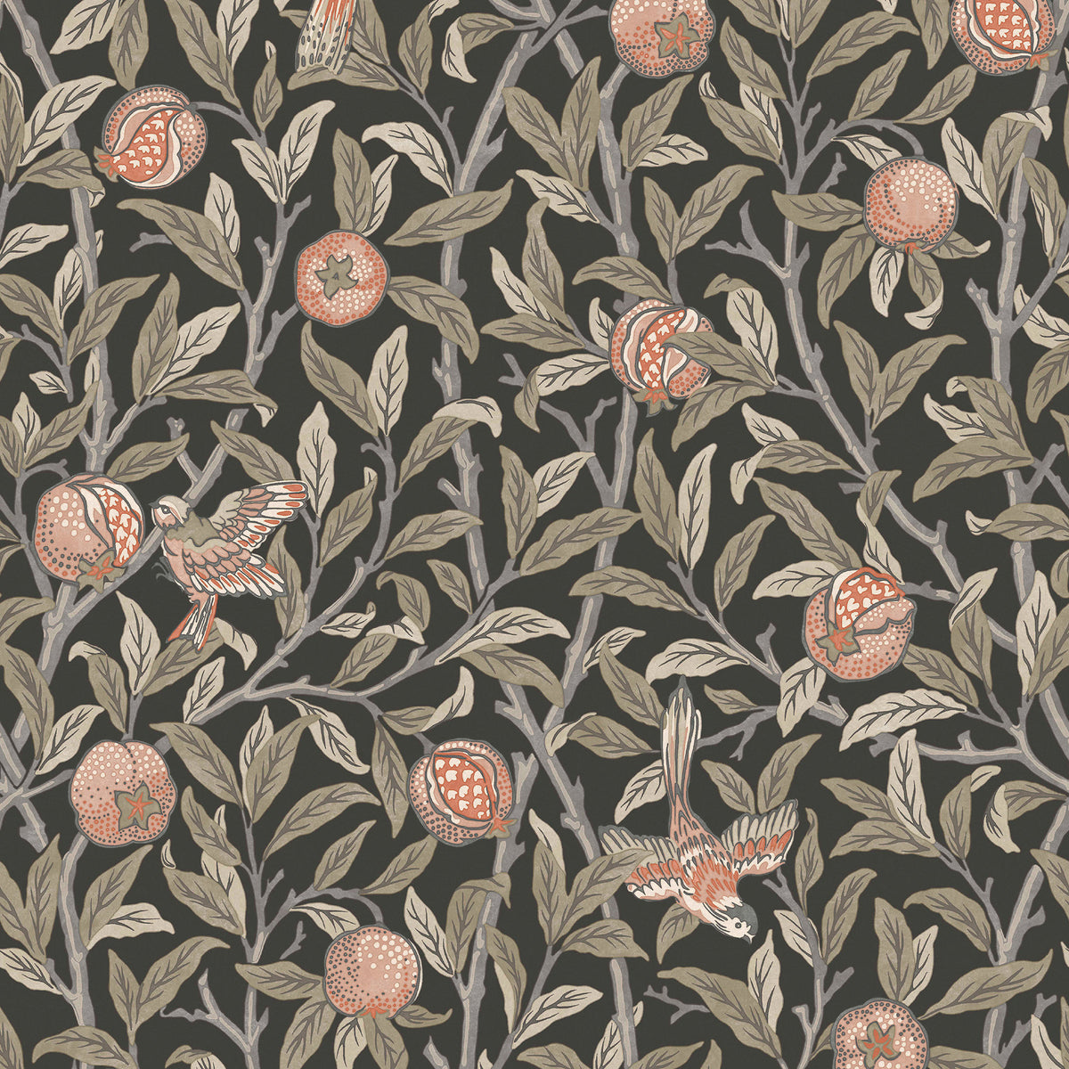 William Morris at Home Vliesbehang Bird & Pomegranate - 10mx52cm