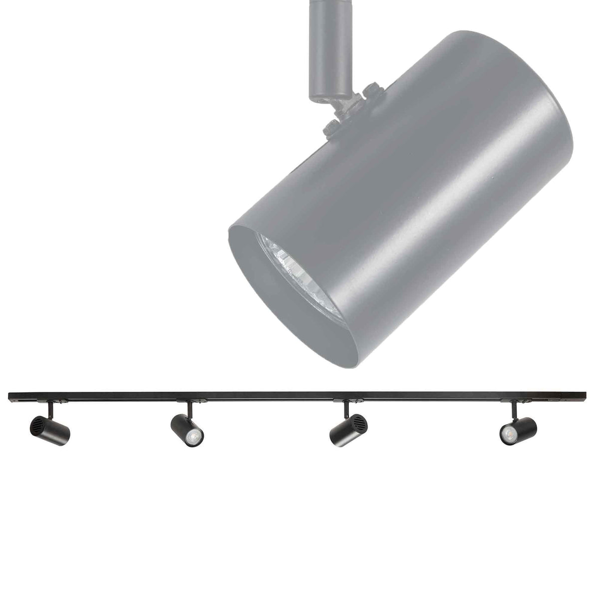 Highlight railsysteem Trackline - 4 lichts - 150 x 16  cm - zwart