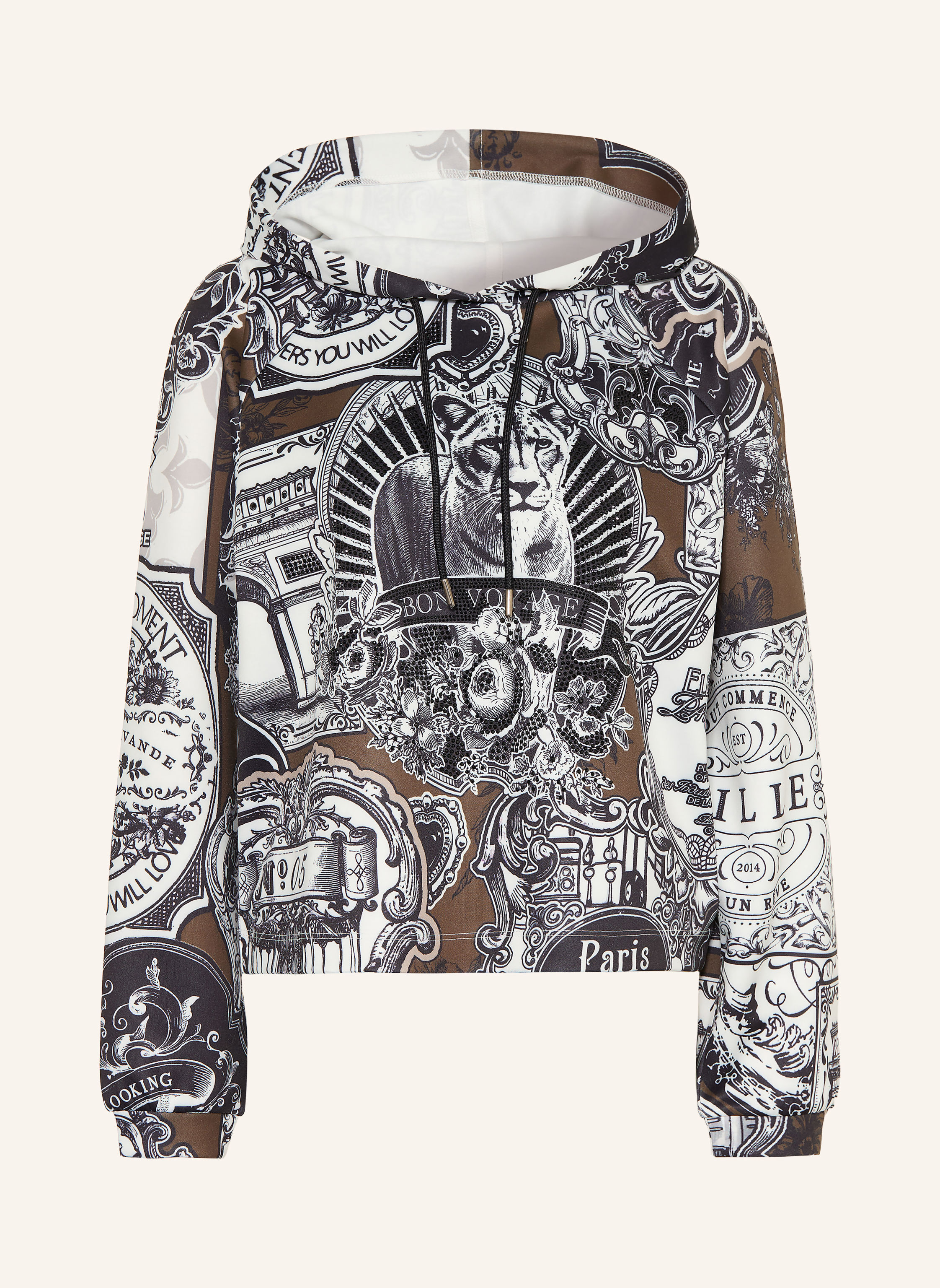 monari Sweatshirt mit Schmucksteinen