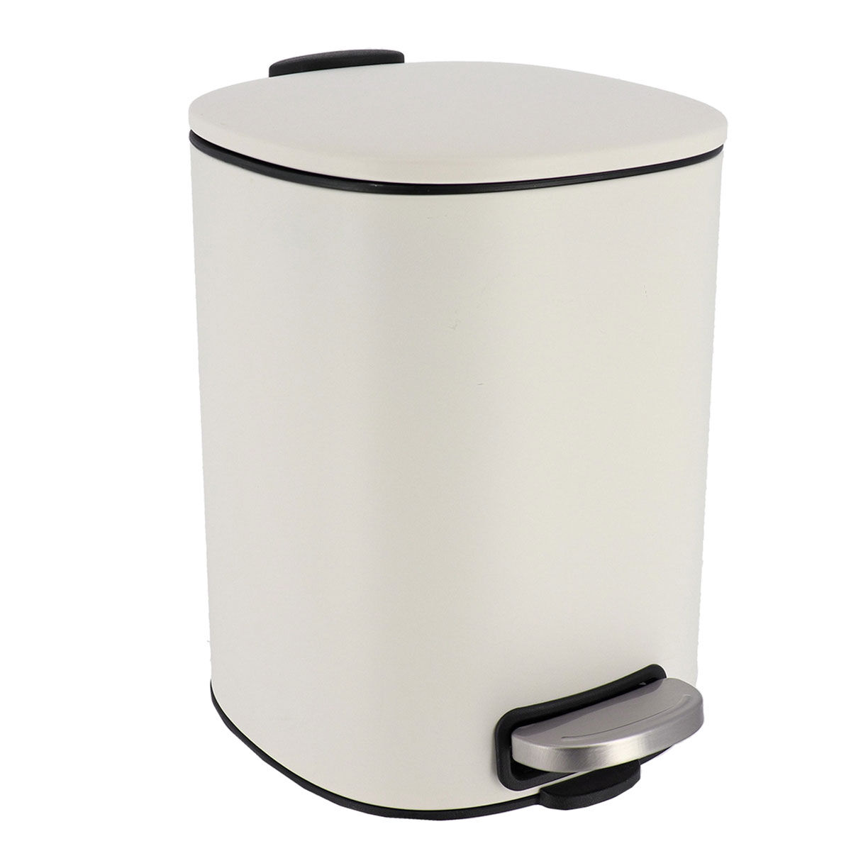Balde wc com pedal e soft close branco 5l