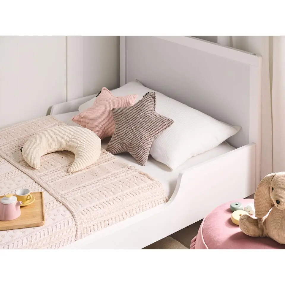 LUNA - Set van 3 sierkussens - Gebroken wit/Roze/Taupe - Corduroy