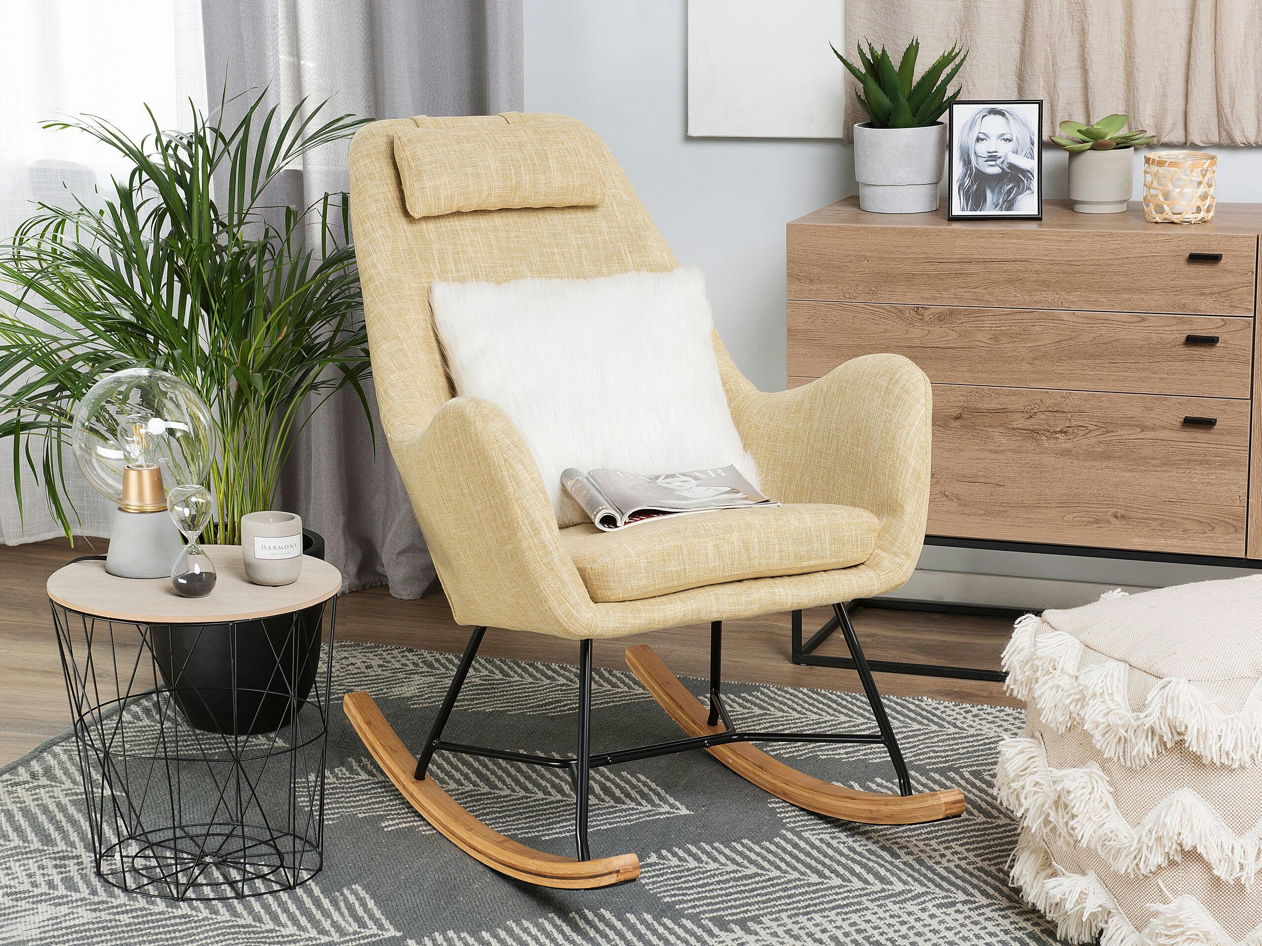 ARRIE - Chaise à bascule jaune