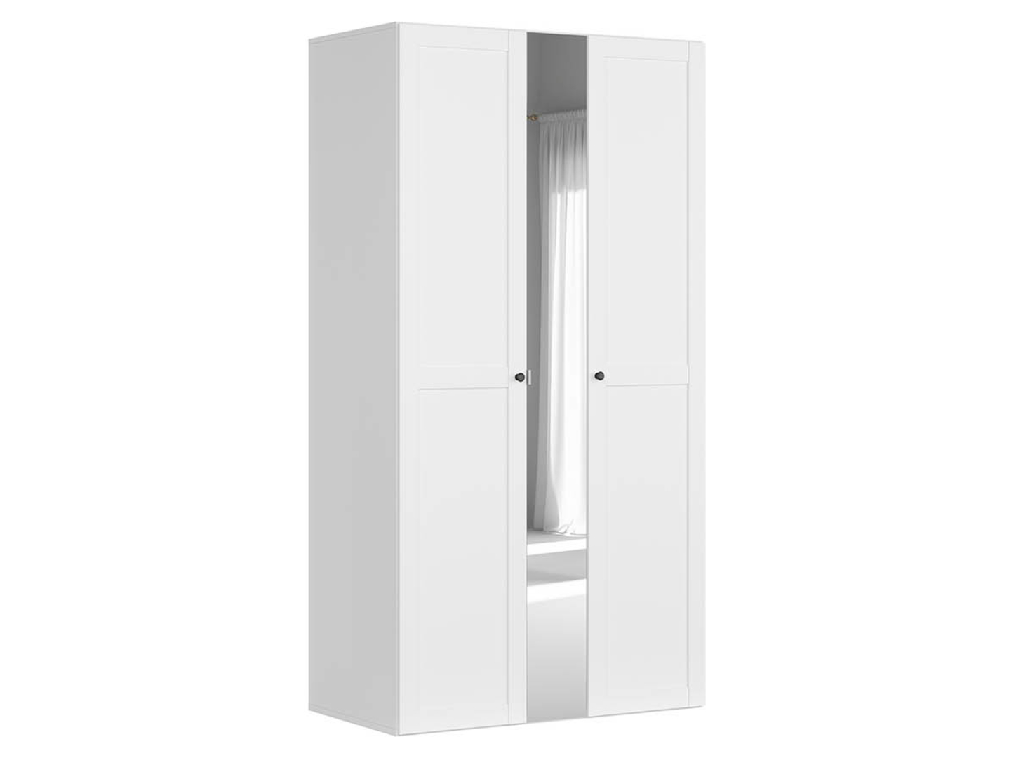 Szafa modułowa Flex 125 cm z drzwiami i lustrem biała