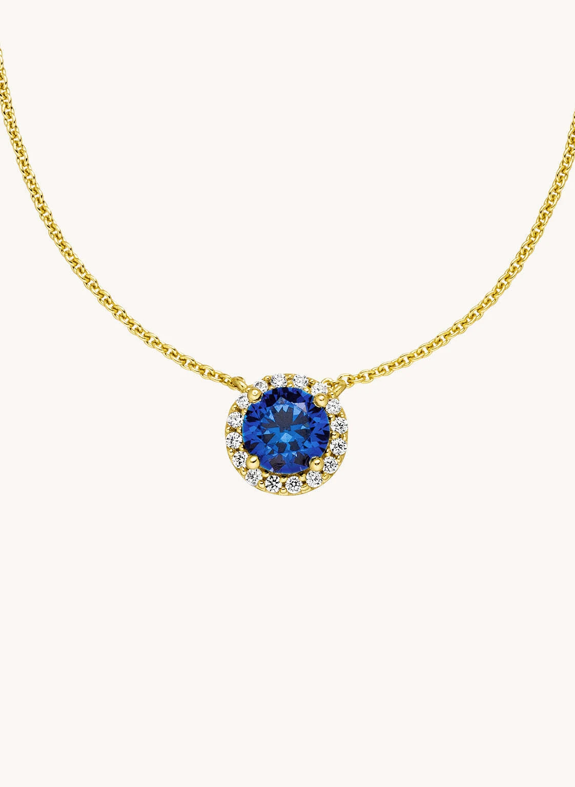 VEYNOU Halskette AVA aus 14 Karat Gelbgold und 1,0ct. Saphir und Lab-Grown Diamanten