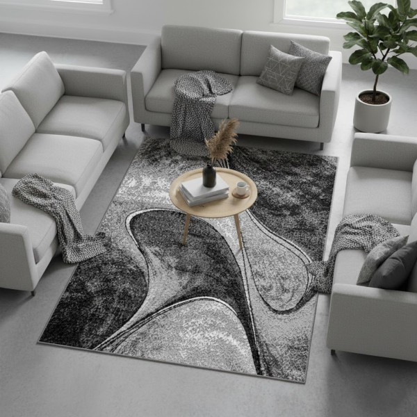 Dywan nowoczesny szary do salonu pokoju 013 - 160x220 cm - modny solidny