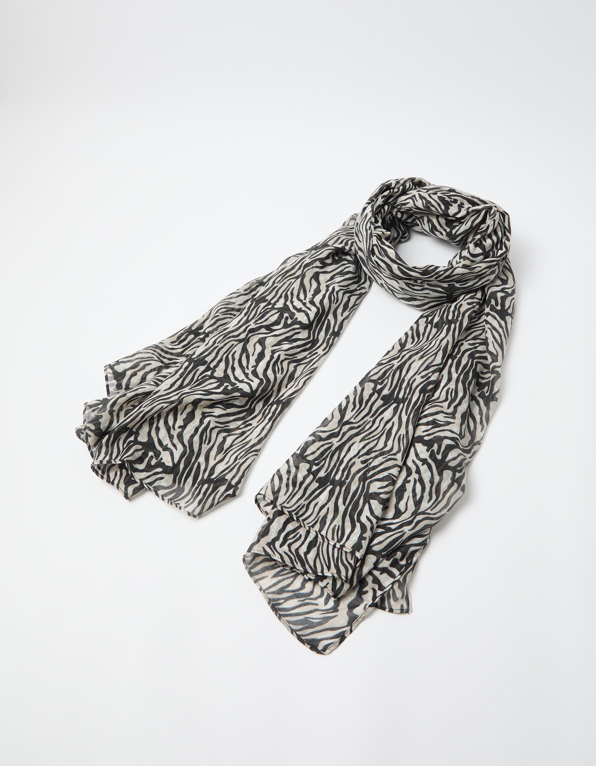 Lenço Animal Print, Mulher, Preto
