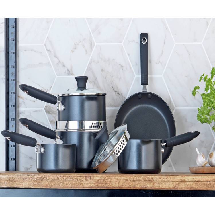 Habitat 5 Piece Pan Set - Black