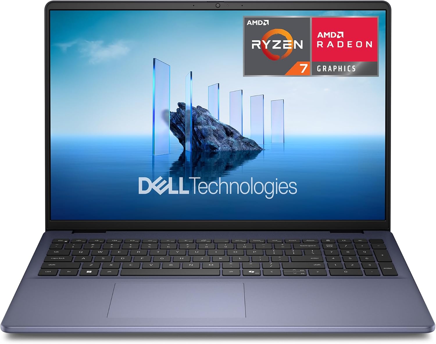 Dell 16 Laptop DC16256-16.0-inch 16:10 FHD+ Anti-Glare Non-Touch Display  AMD Ryzen 7 250  AMD Radeon Graphics  16GB Memory  1TB SSD  Backlit Keyboard with Fingerprint Reader  Windows 11 Home