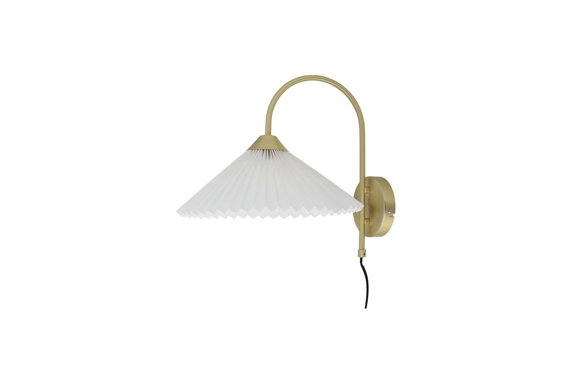 FIRDES - Lampe murale en lin blanc