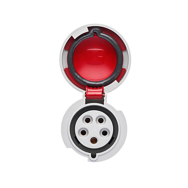 Fiche Femelle Tétrapolaire 32a 3p n t 380v - 5 Broches - étanche Ip67 - Ide