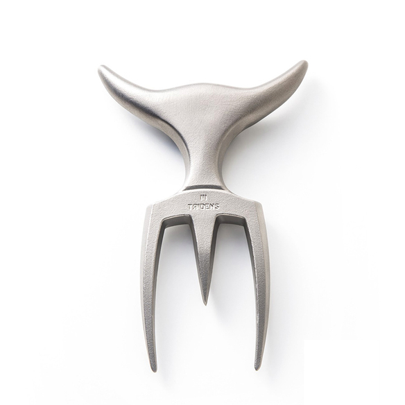 Fourchette à viande inox brut   Support - Tridens