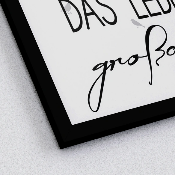 Gerahmtes Bild »Genieße Das Leben«, Rahmen: Holzwerkstoff, schwarz