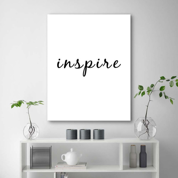 Feeby Obraz na płótnie typografia Inspire 40x60