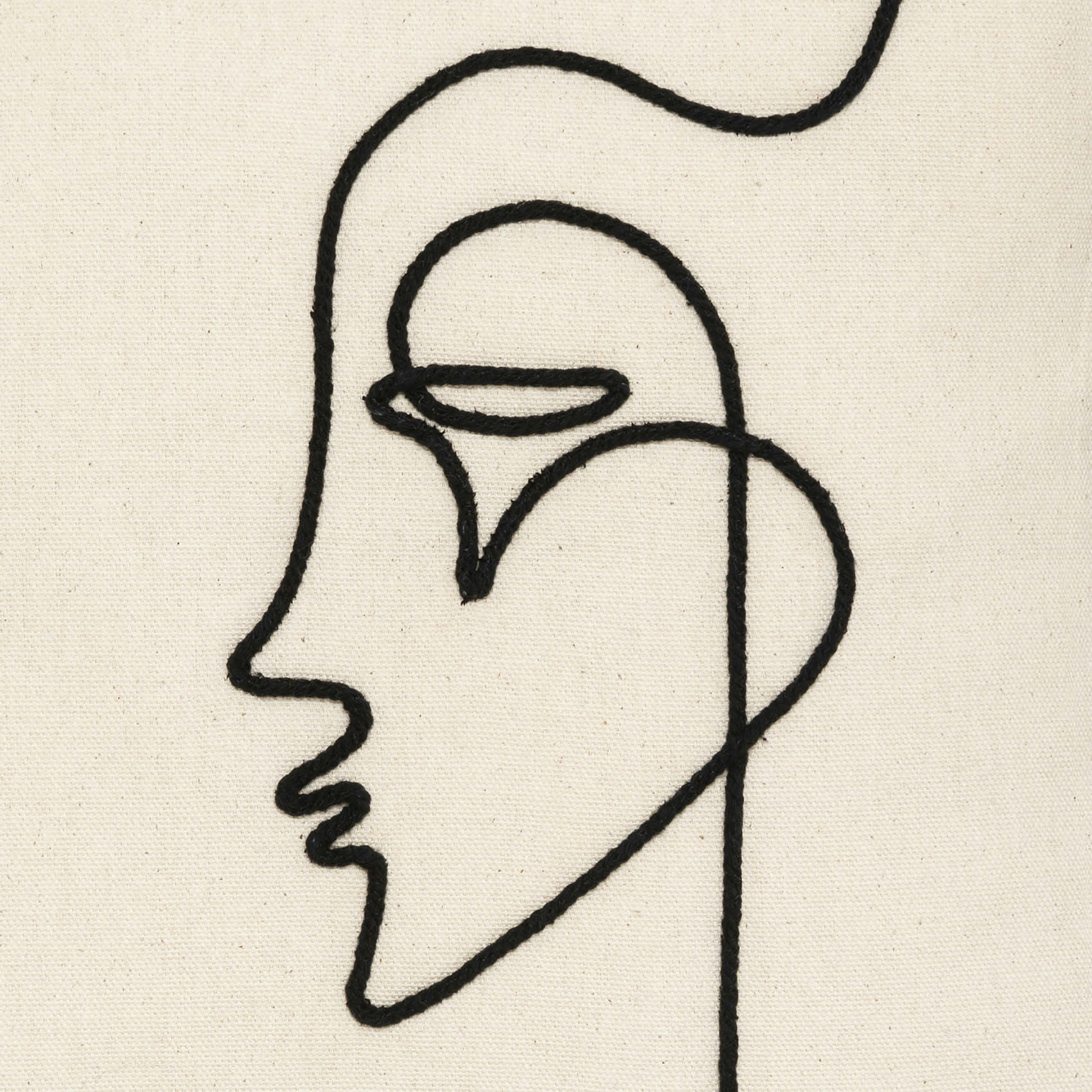 VISAGE - Housse de coussin corde coton 40x40cm