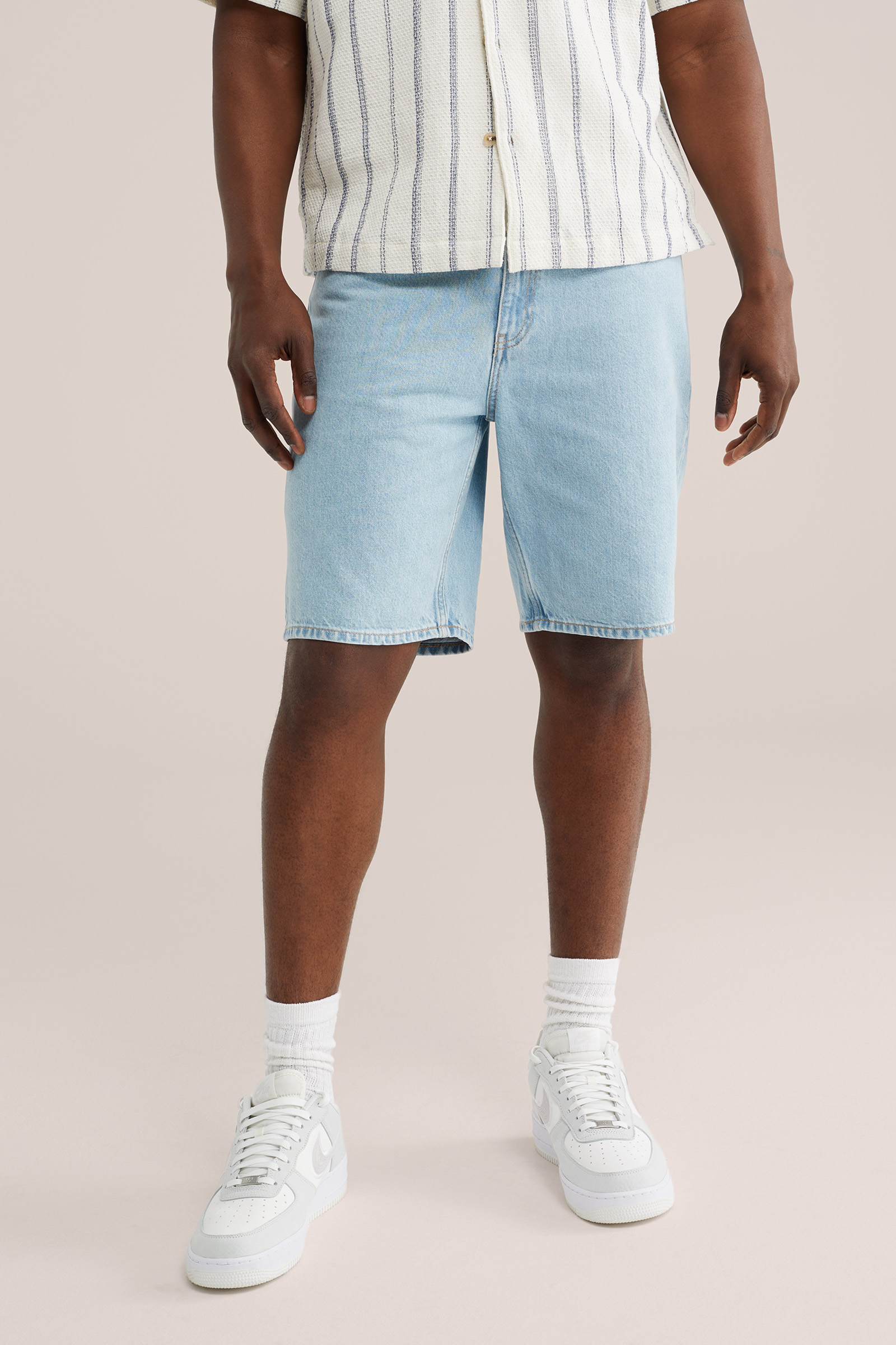 Heren relaxed fit denim short
