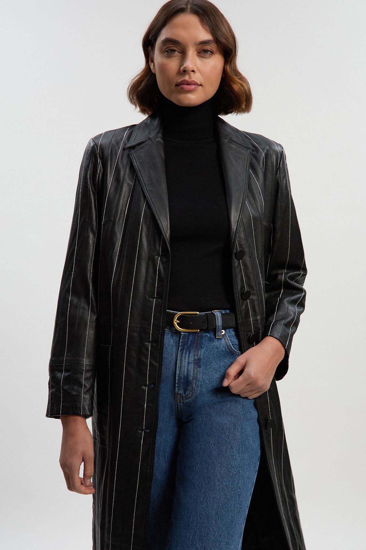 KarenMillen Forever Viscose Blend Roll Neck Knit Jumper