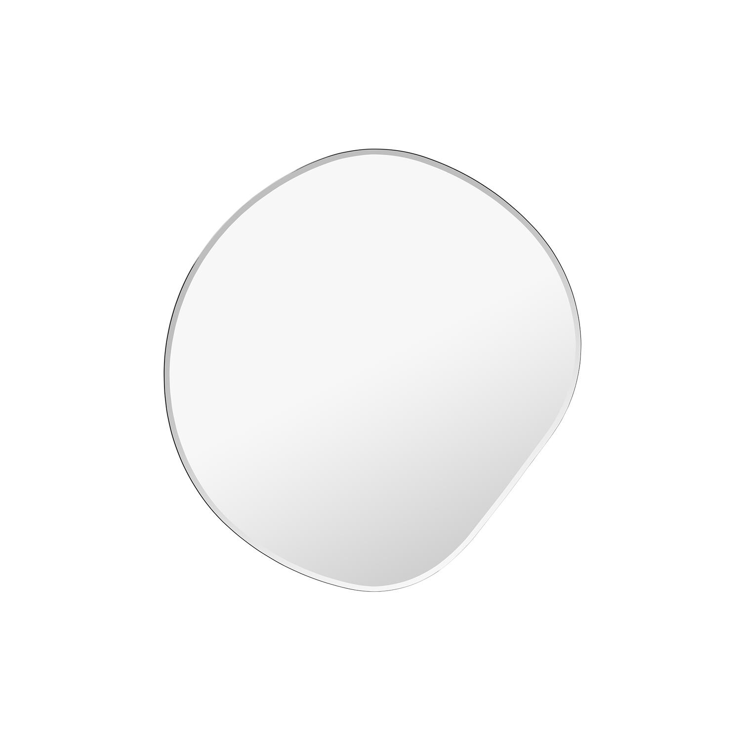 Pond Mirror Small, dark chrome