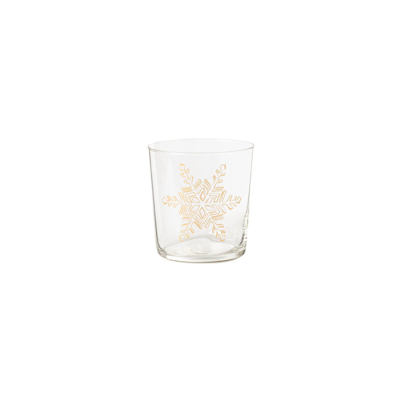 Set 6 Double Old Fashion Glasses Snowflakes Festive Glassware, Casafina by COSTA NOVA