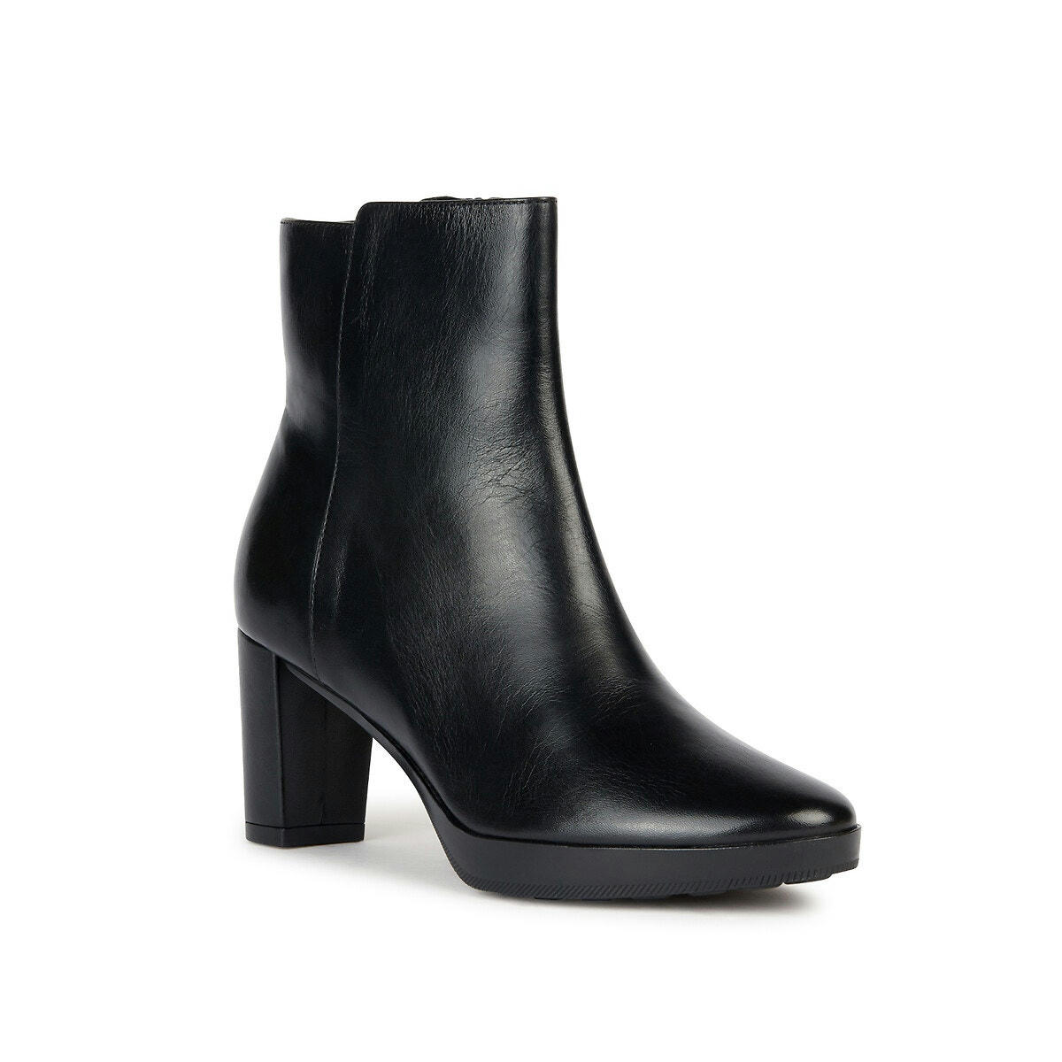 Bottines cuir zippées à talon Walk Pleasure