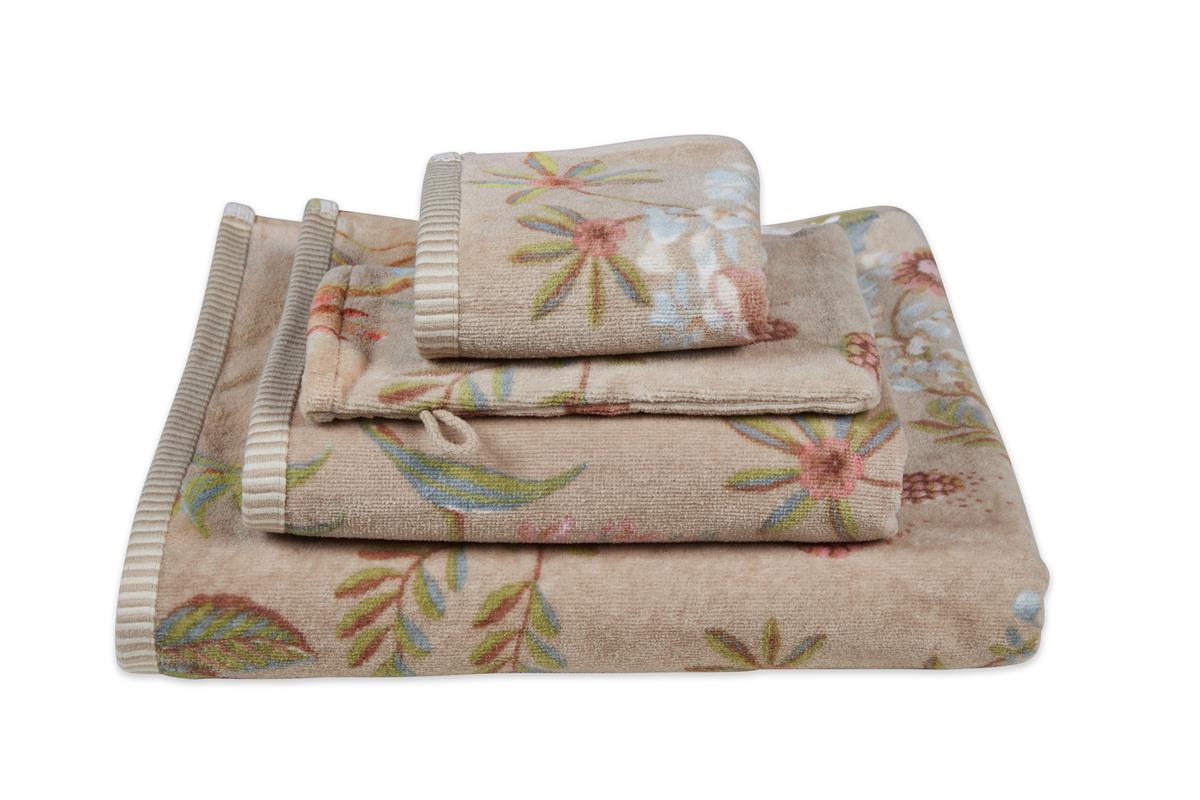 Pip Studio Secret Garden Gastendoek - set van 3 - 30x50 cm - Khaki
