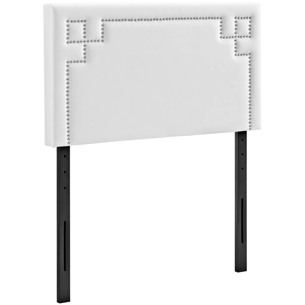 White Josie Twin Vinyl Headboard
