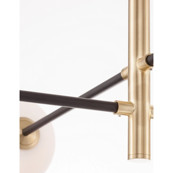 Pendelleuchte »Vitra «, LED, 4-flammig, goldfarben/weiß/schwarz